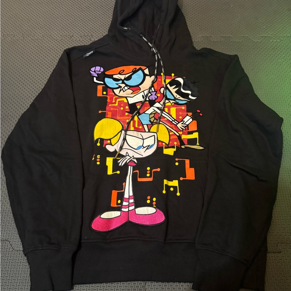 Black Performance Jacket With Cartoon Graphic - image 1